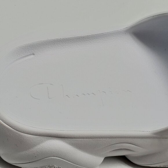 Champion Meloso Squish Slide Sandals Youth‎ Size 6 White Comfort EVA Upper Sole - Picture 8 of 10